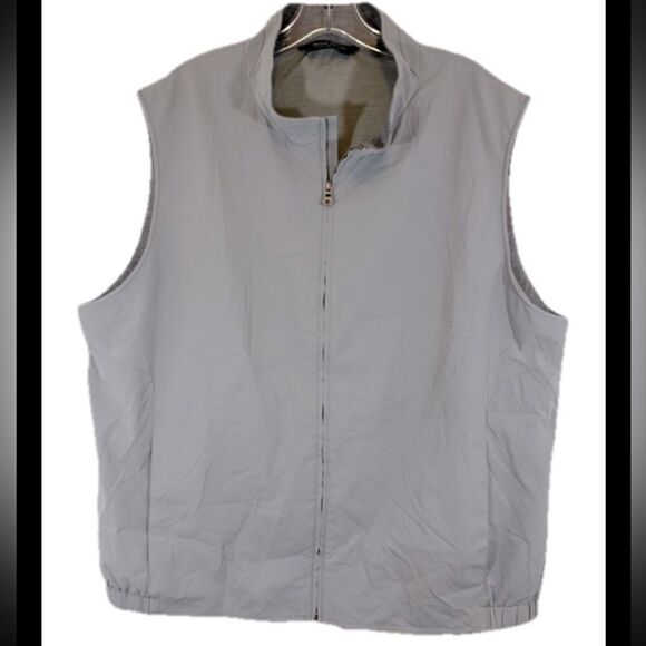 Peter Millar crown crafted mens vest XXL Grey flannel lined soft shell golf zip - Picture 14 of 14